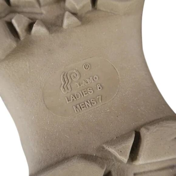 Lamo Shoes Women 8 Boots Winter Comfort Pull On Casual Warm Mens 7 Beige Leather - Picture 7 of 14